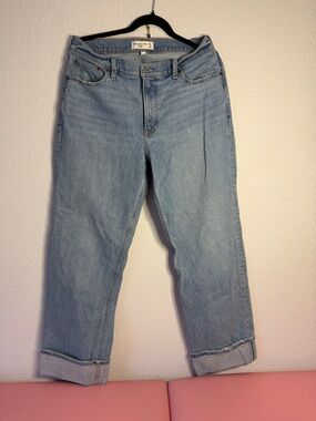 Abercrombie & Fitch Light Blue The Baggy Low Rise Jeans